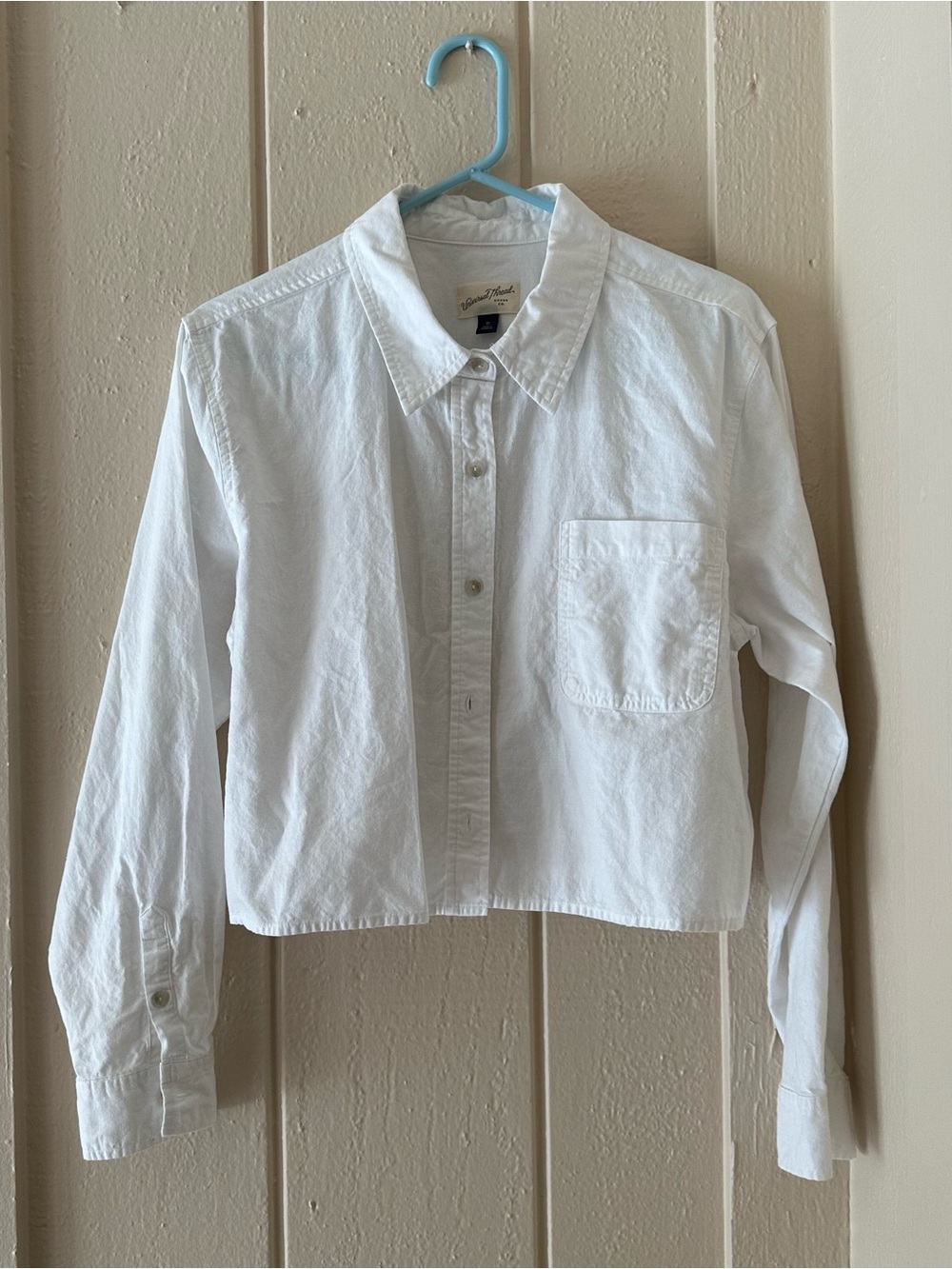 PERFECT UNIVERSAL THREADS CROPPED OXFORD BUTTON DOWN SHIRT  XL WOW